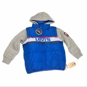 NEW Levi's Boys' 2fer Puffer Jacket Size 2T